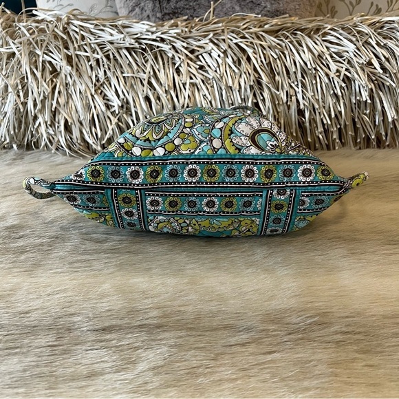 VERA BRADLEY Peacock Drawstring Bag Small Backpack Green Blue Paisley 2007 Y2K - Picture 10 of 13